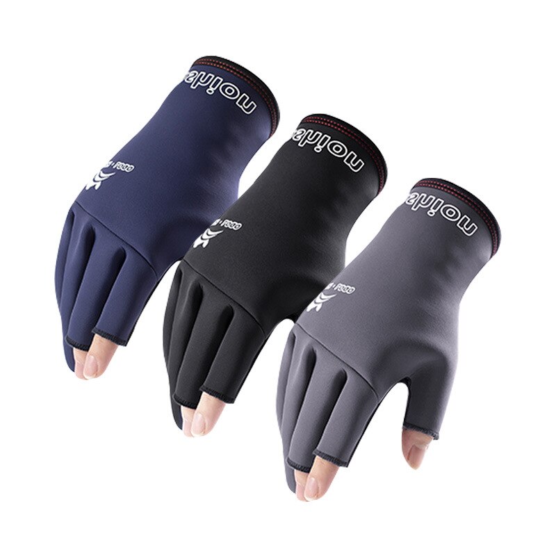 Nouveaux gants demi-doigt hommes pêche en plein air conduite gants équitation sport trois doigts gants antidérapants