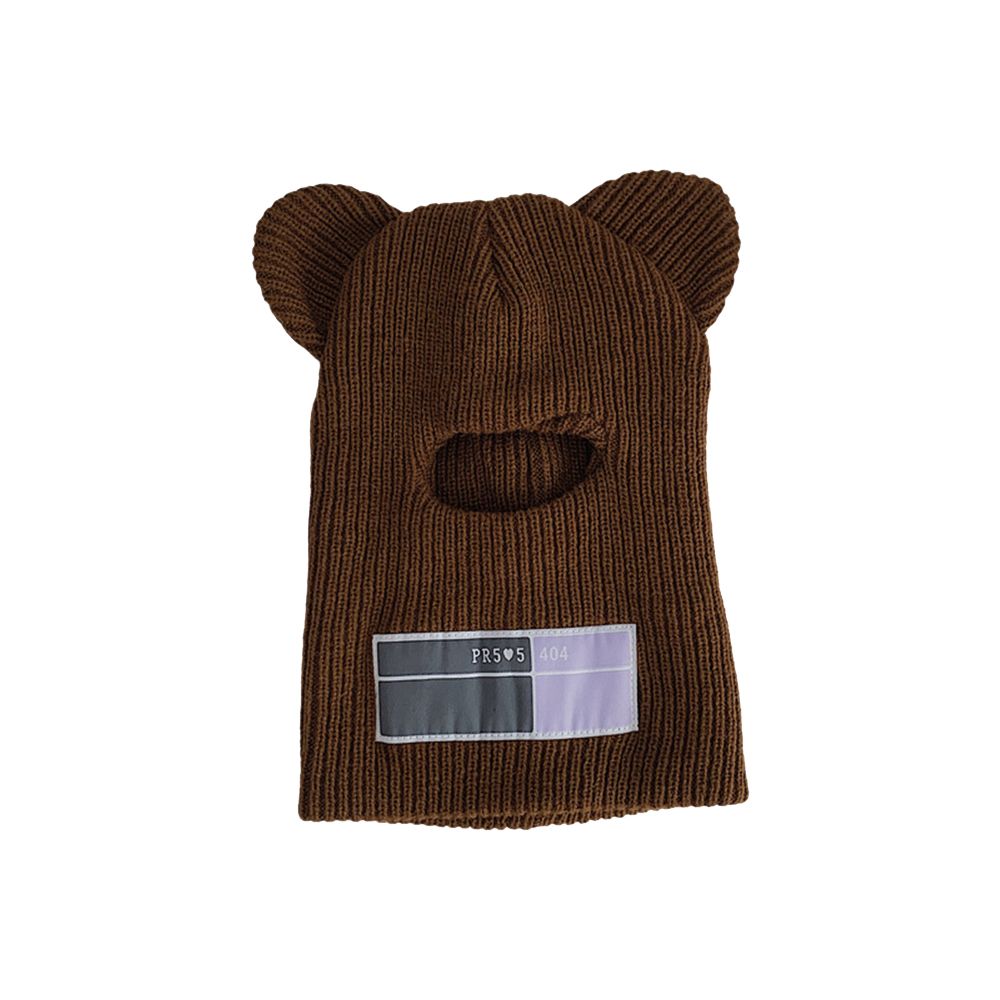 Cagoule de Ski en tricot avec oreilles de lapin, cache-nez épais en laine artificielle, écharpe chaude pour l&#39;hiver, pour hommes et femmes adultes
