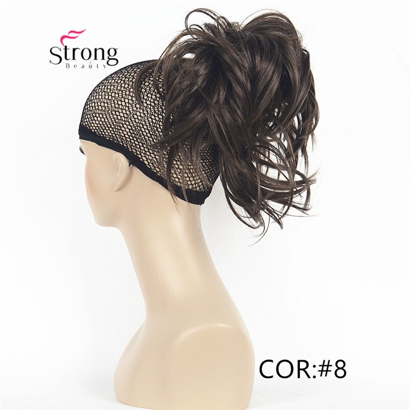 12 Inch Adjustable Messy Style Ponytail Hair Extension Synthetic Hair-Piece with Jaw Claw COLOUR CHOICES: 8 edium Brown