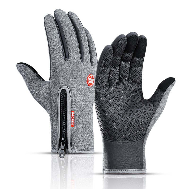 Tablet Screen Touch Gloves,Outdoor autumn and winter sports men's plus velvet touch screen warmth ski bike riding warm gloves