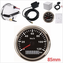 85mm GPS Speedometer 120KM/H 200KM/H IP67 Waterproof Speed Gauge for Car Truck SUV With Backlight 9-32V With Red Backlight