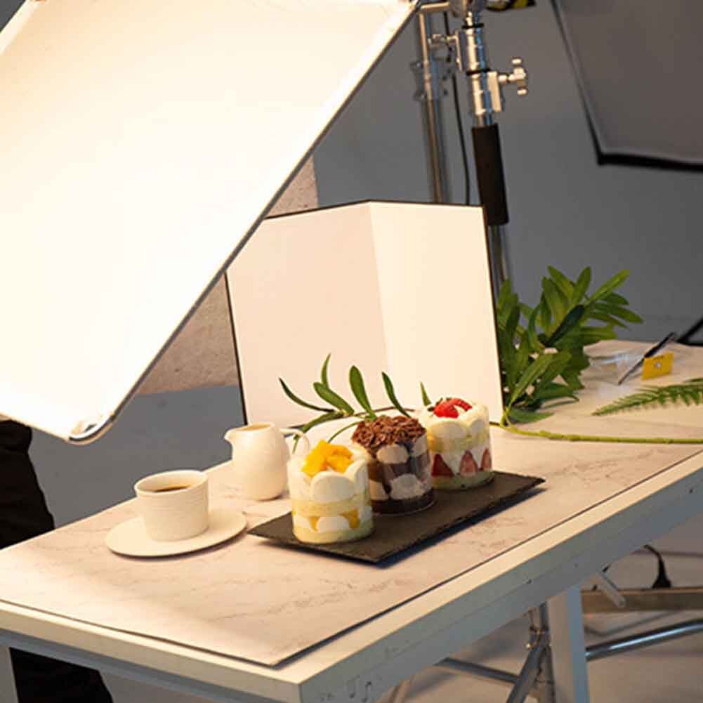 Absorbente 3 en 1 para fotografía, Reflector de cartón ligero, accesorio de cámara plegable, placa de dos caras, papel, sobremesa, comida