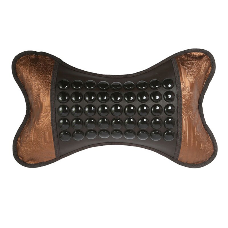 Almohada de masaje de Jade con calefacción eléctrica, terapia infrarroja lejana magnética de turmalina con piedra de germanio, masajeador Cervical calentado: 4