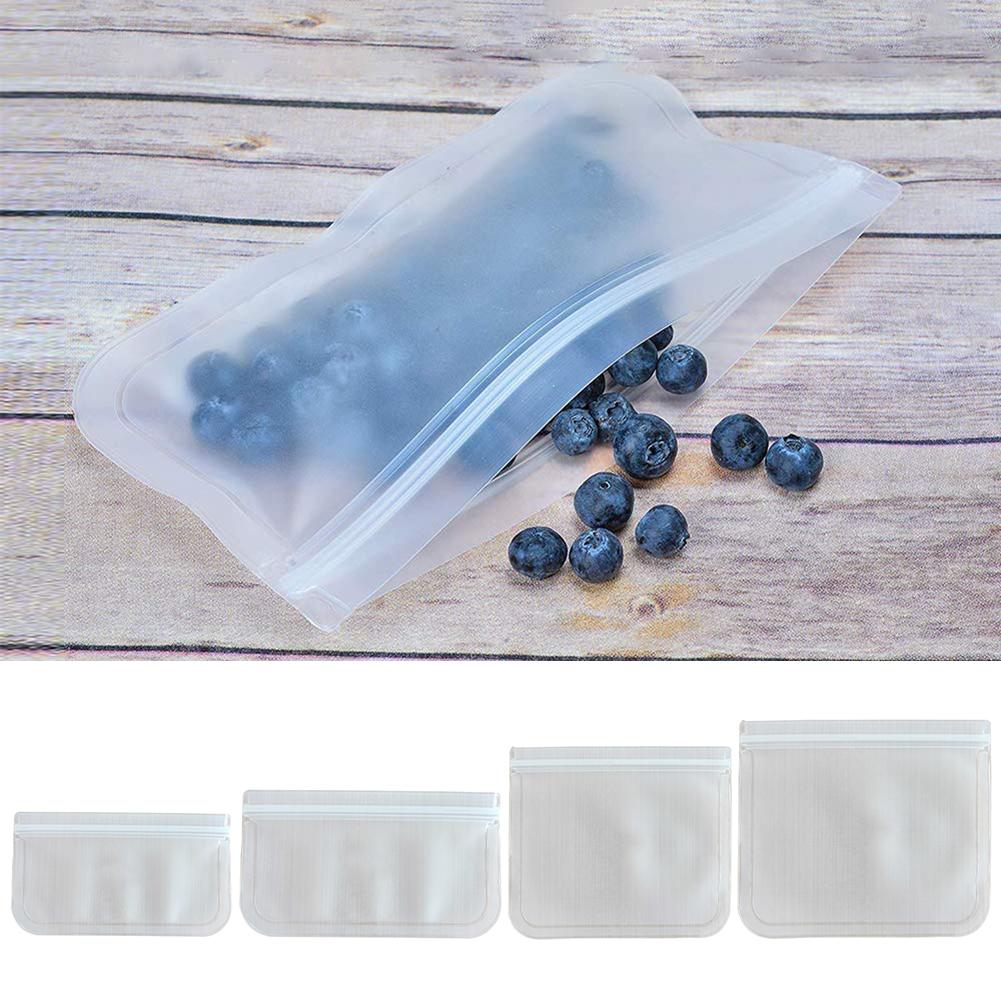 5 sztuk wielokrotnego użytku torby robić przechowywania zamrażania zamek błyskawiczny-Zamek szczelna torba na obiad na przechowywanie żywności organizacja domu