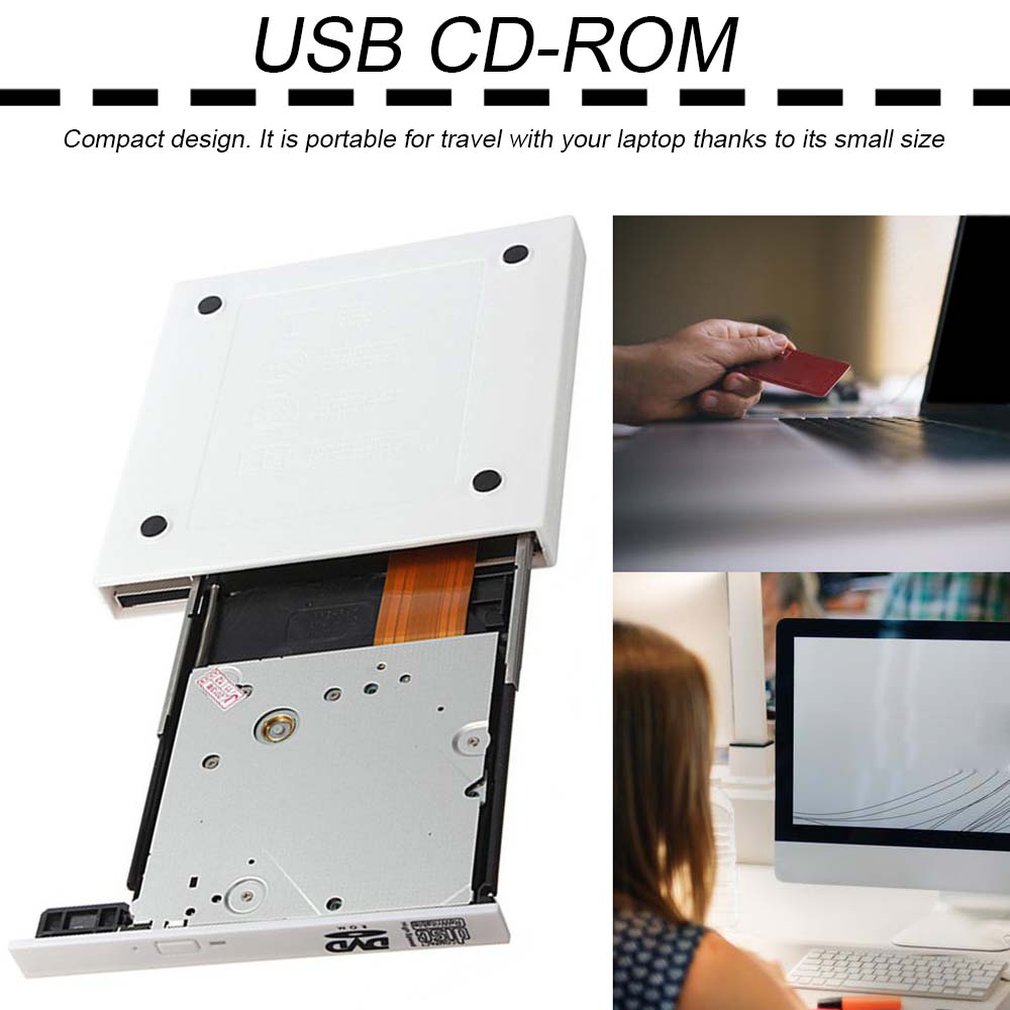 Portable Universal Drive USB Drive External DVD CD Writer External CD-ROM Drive for Desktop Computer Laptop