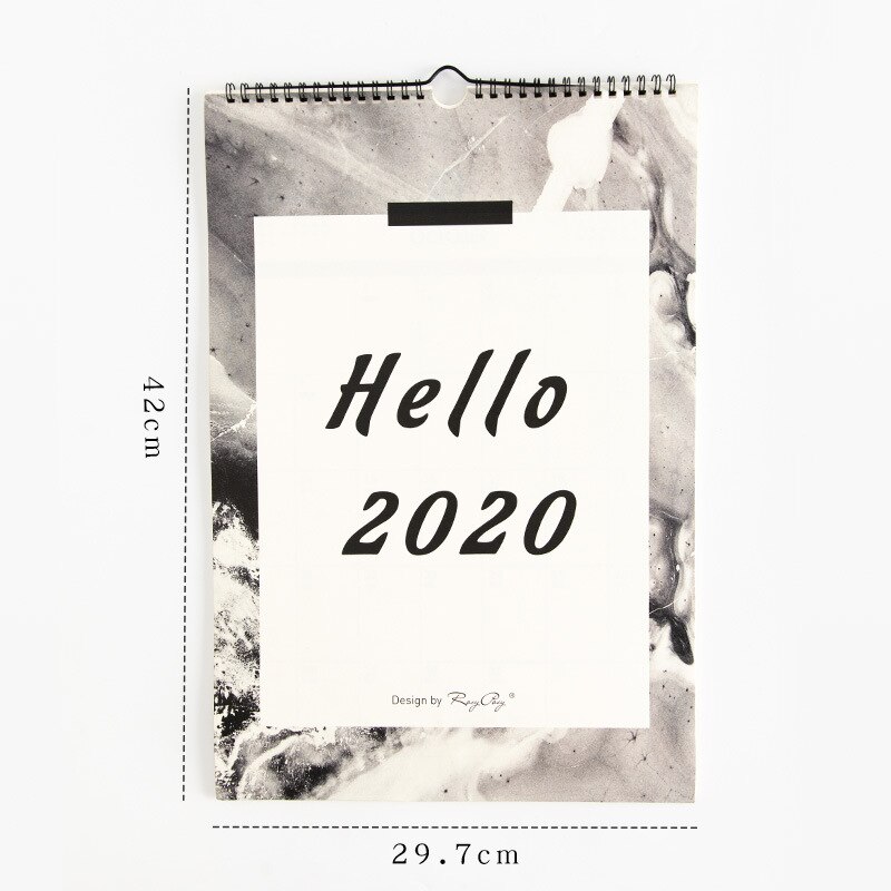 Kalendarz calendario 2020 calendario da parete di pared 2019 ordine del giorno pianificatore organizzatore di modo ofis malzemeleri calendario perpetuo recambi: bianca