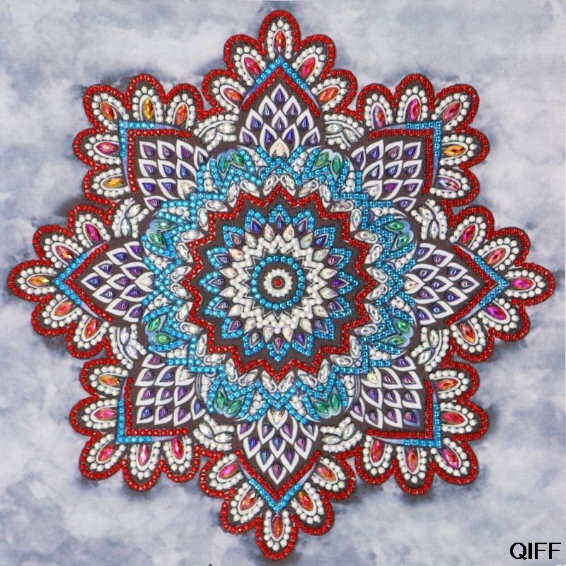 Cirkel mandala 5d specialformet diamantmaleri broderi håndarbejde rhinsten krystal kors håndværkssømssæt gør det selv: 11