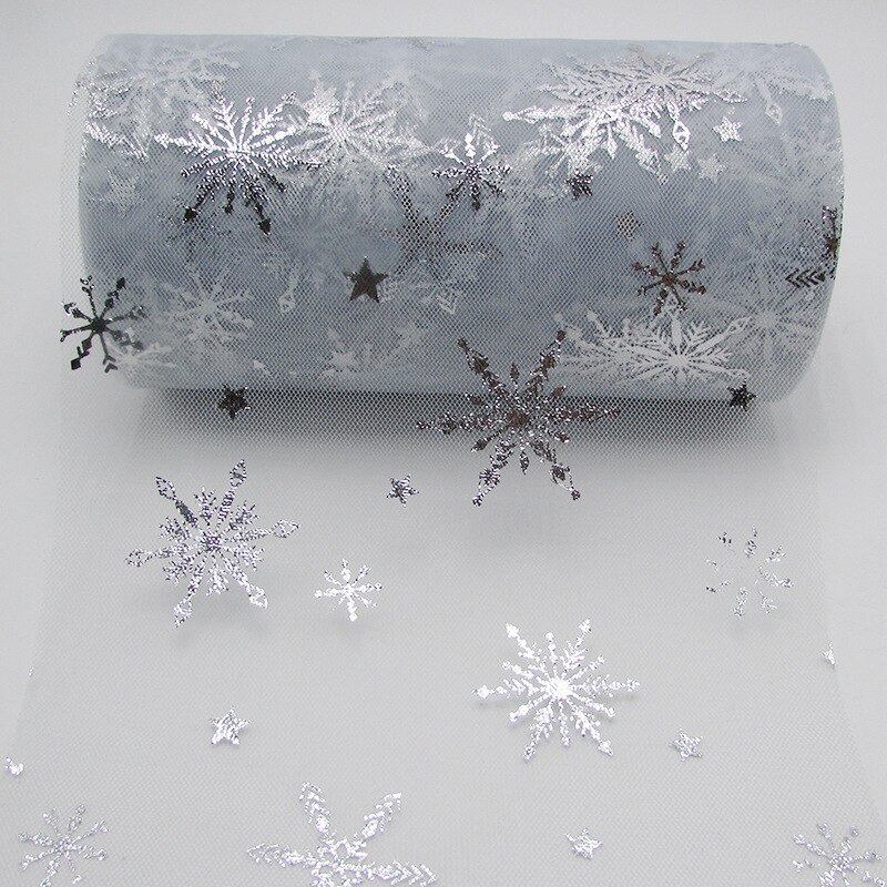 6cm*25 yards snefnug skinnende tyl ruller organza fødselsdag dekoration bryllup indretning festartikler baby shower tutu nederdel: 2- grå