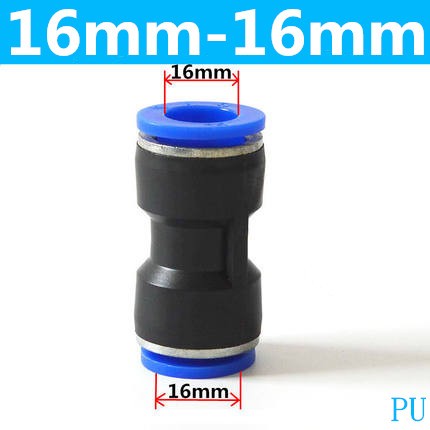 Pneumaattiset liittimet kiinnitys muoviliitin pu  pg 4mm 6mm to 8mm 10mm ilma-vesiletku putki työnnä sisään suorat kaasun pikaliittimet: Pu -16