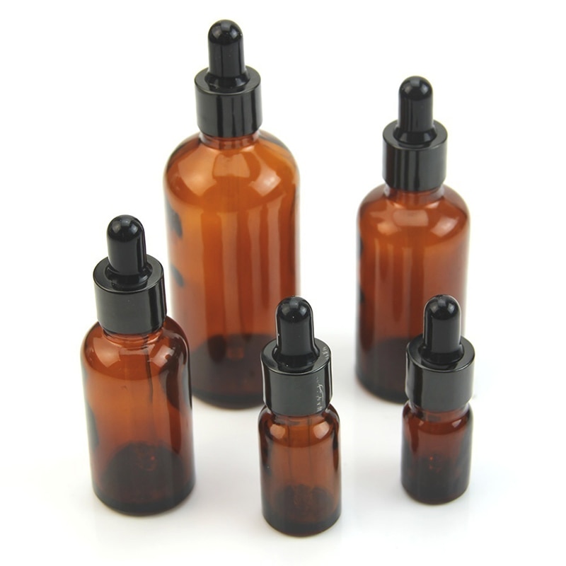 5-100ml reagens øjendråber gult glas aromaterapi væskepipette flaske genopfyldelige flasker  -35
