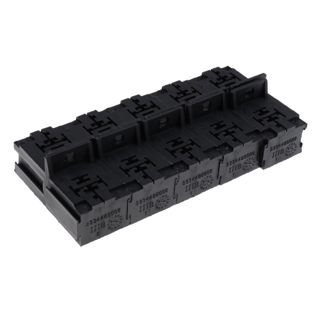 10 Sets 12V/24V 30A-80A Car Relay Socket Holder 5-Pin Connector &amp; Terminals