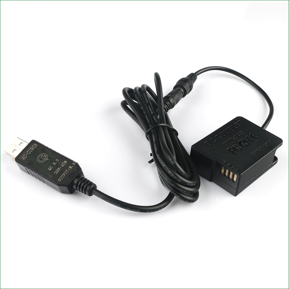 DMW-BLC12 Dummy Battery DMW-AC8 DMW-DCC8 DC Coupler for Panasonic DMC-G5 G6 G7 G8 GX8 G80 G81 G85 GH2 FZ200 FZ300 FZ330 FZ2000