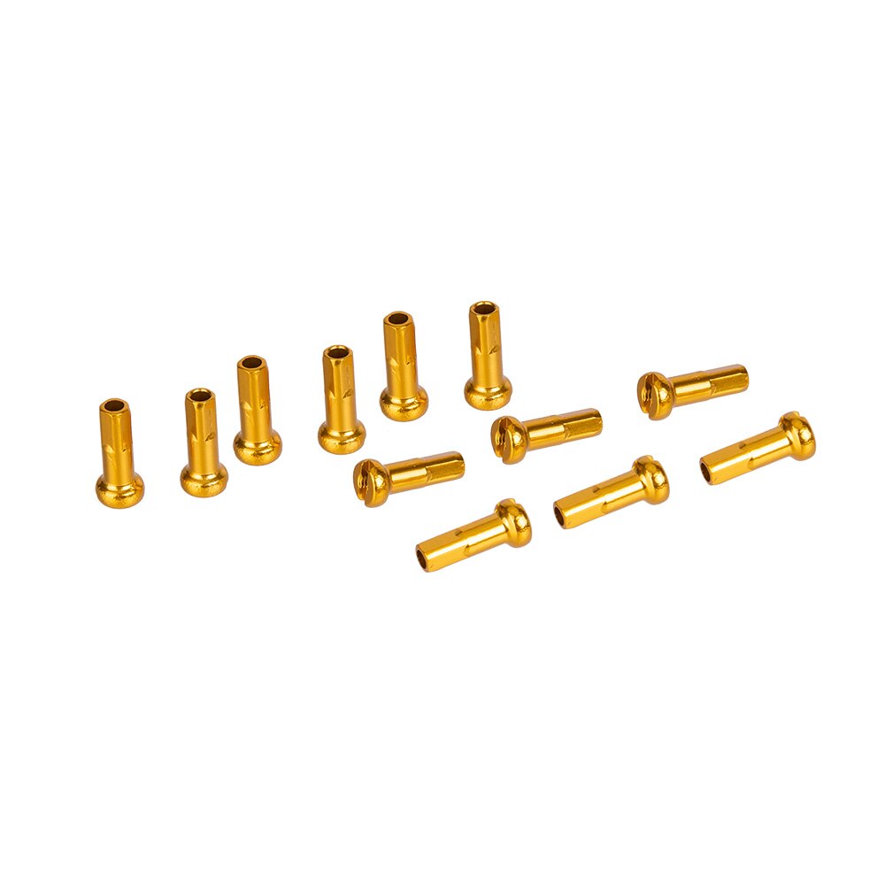 Ztto 60 pçs mtb bicicleta de estrada mamilos 14g 2.0 14mm 2.0mm ultraleve liga alumínio alta resistência colorido raios mamilo: Gold 60pcs