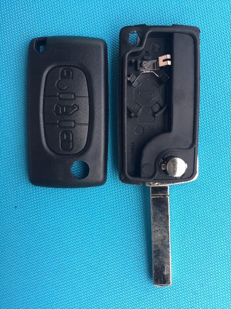 1pcs of Replacement Key blank For Peugeot Expert Partner 3 Van Centre Button Remote Flip Key Fob Case shell blade no logo