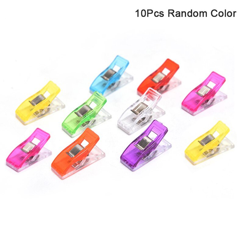 Clips de plástico Multicolor para costura, pinzas para tela, Clips para manualidades de retazos, soporte para ropa, 10/20/50/100 piezas: 10pcs