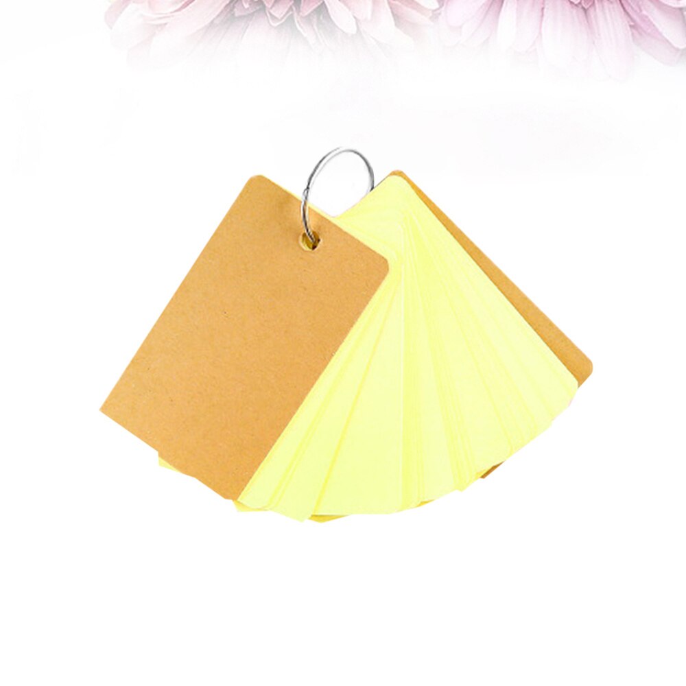 4Pcs Small Long Ring Book Portable Blank Travel Journal Notepad for Writing Drawing School Office (Kraft Paper, Light Blue Core): Picture 6