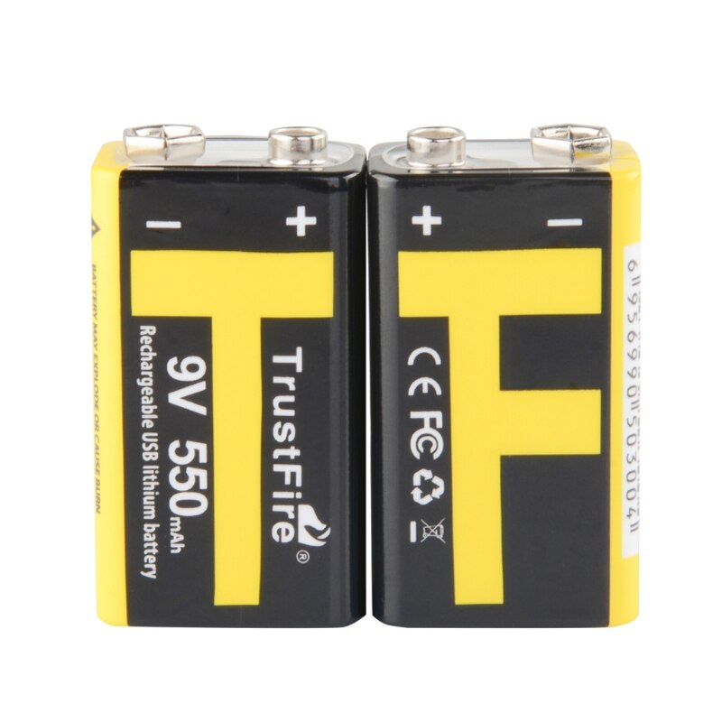 1Pc 9V 550Mah Oplaadbare Lithium Batterij Usb Charge Voor Multimeter Microfoon