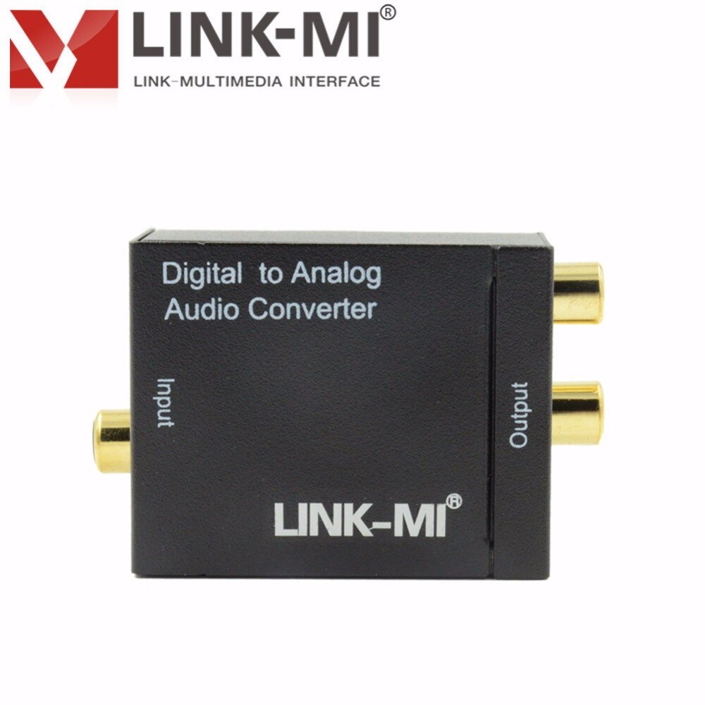 LINK-MI DA01-Convertidor de Audio analógico Digital, convertidor de Audio Digital Coaxial o Toslink a Audio analógico L/R