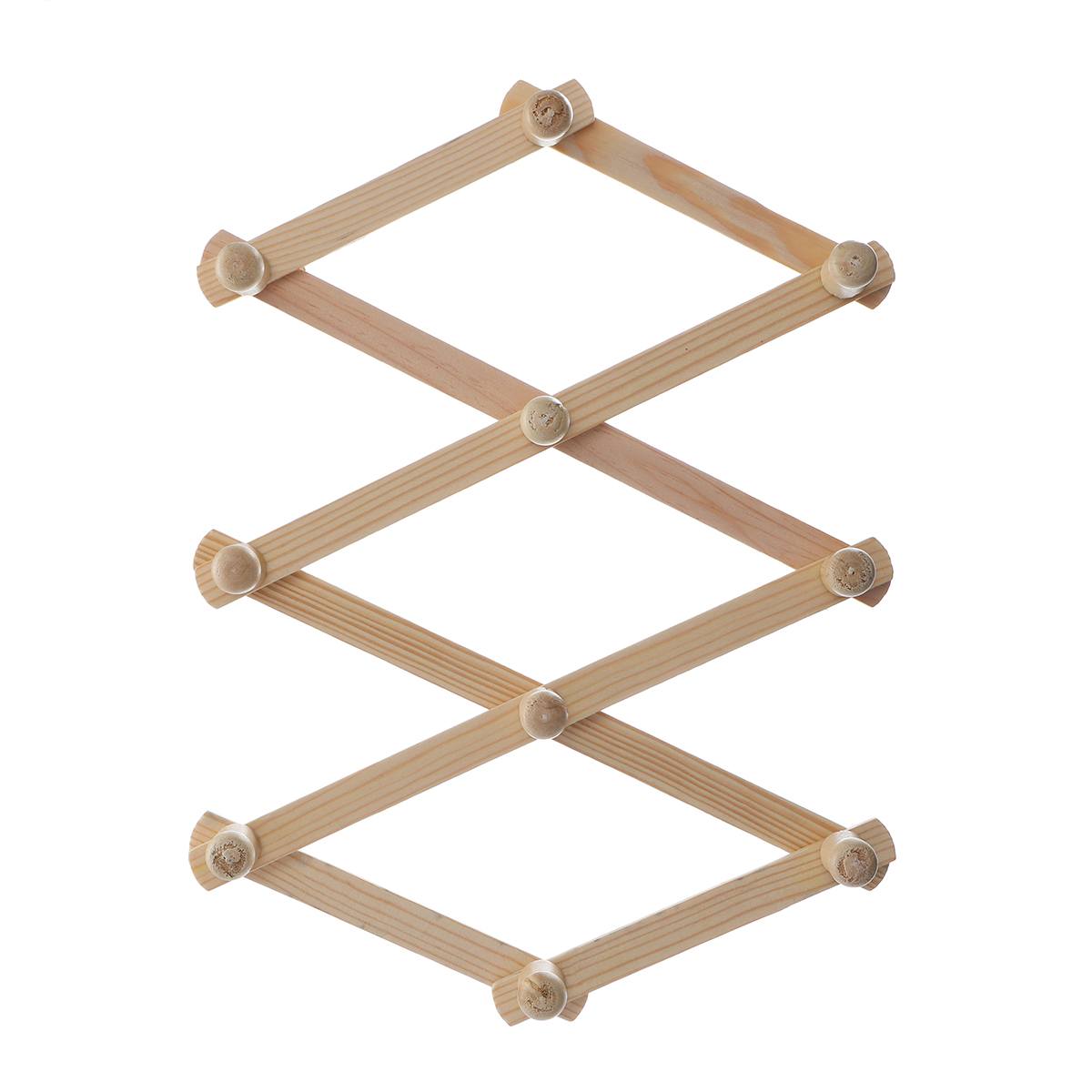 10 Head Wooden Expanding Clothes Hanger Expandable Coat Rack Holder Shelf Hat Closet Wall Hook Home Decor