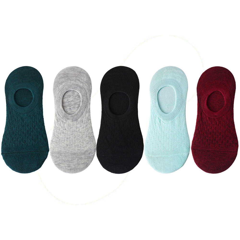10 Pieces 5 Pairs Women Sock Slippers Set Solid Color Invisible Boat Socks Breathable Non-slip Silicone No Show Short Ankle Sock: army green