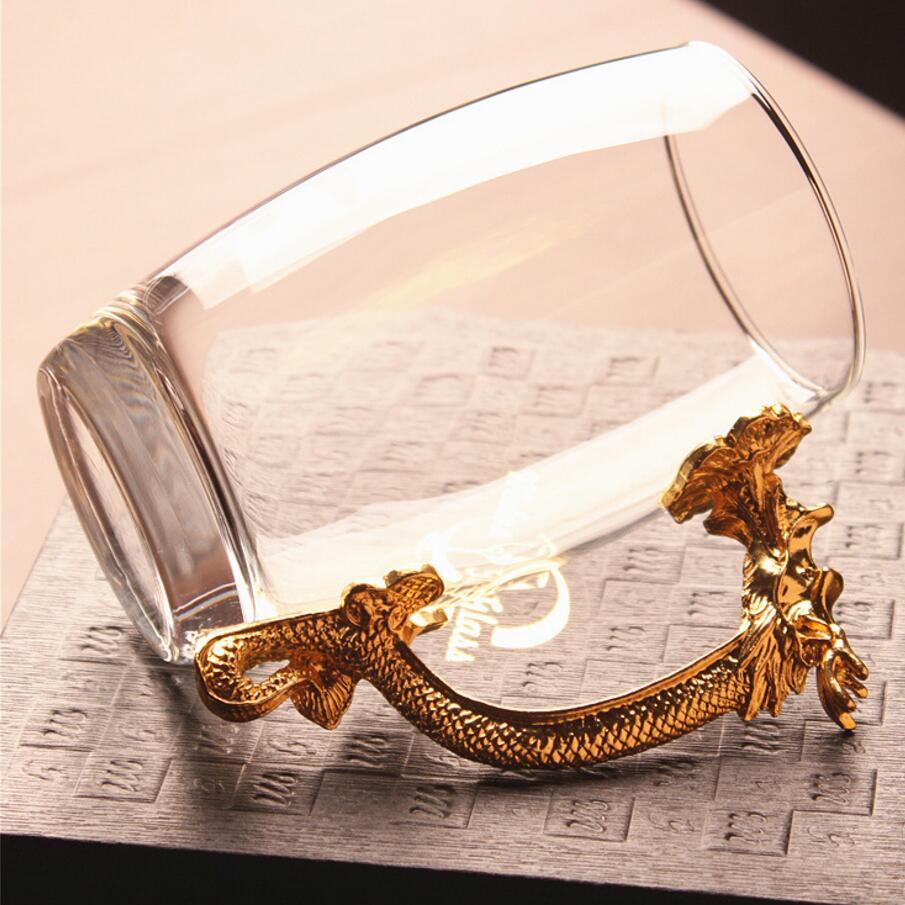 Metal tap water green tea cup watercup wine goblet .