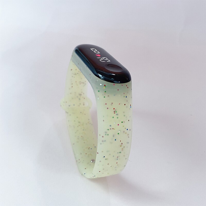 Heren Sporthorloge Casual Digitale Vrouwen Horloges Mode Lichtgevende Siliconen Band Elektronische Klok Reloj Mujer Montre: beige