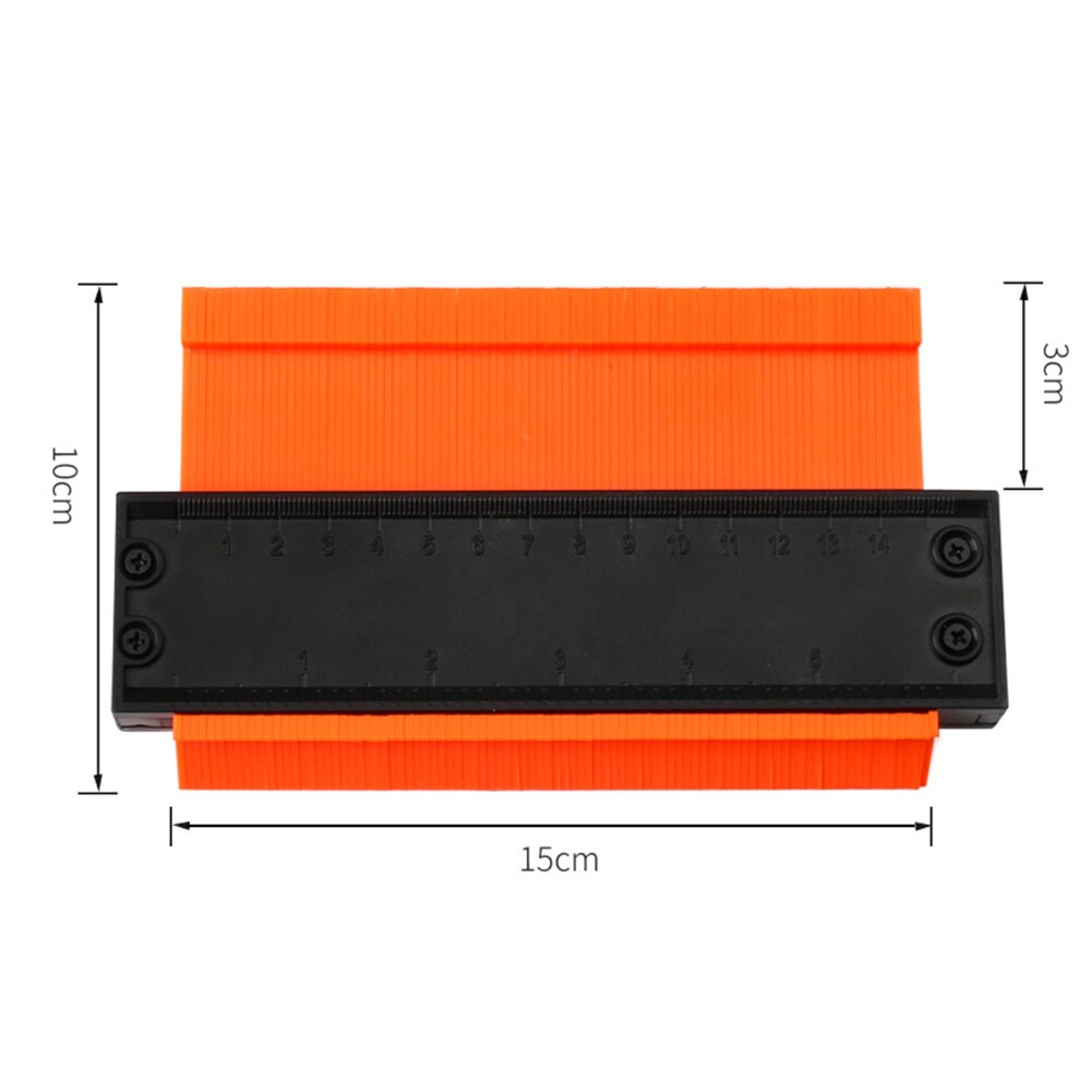 Plastprofil kopi konturmålere flisebelægning laminat standard træmarkeringsværktøj bærbart mål nøjagtigt værktøj: Orange b