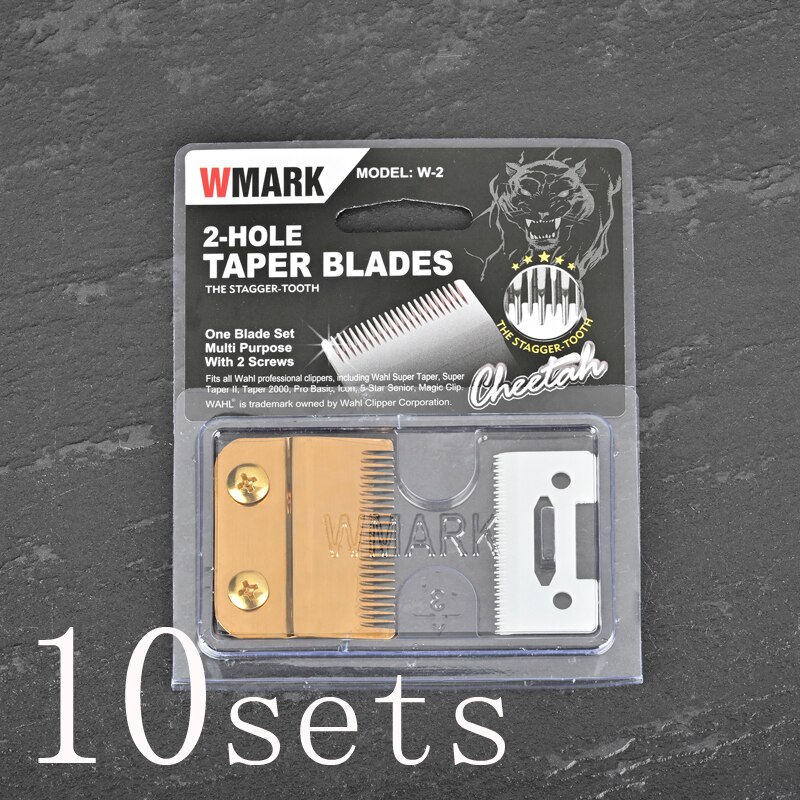 WMARK 2-Hole Hair Clipper Blade rainbow color silver color golden color replace blade W-2 for clipper