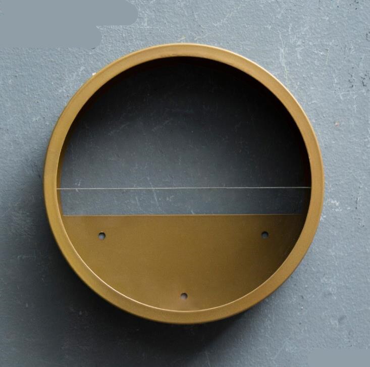 Nordisk jern + glas rund væghængende vase hjem balkon blomsterkurv stue dekoration farverig blomsterholder: Grøn 20cm