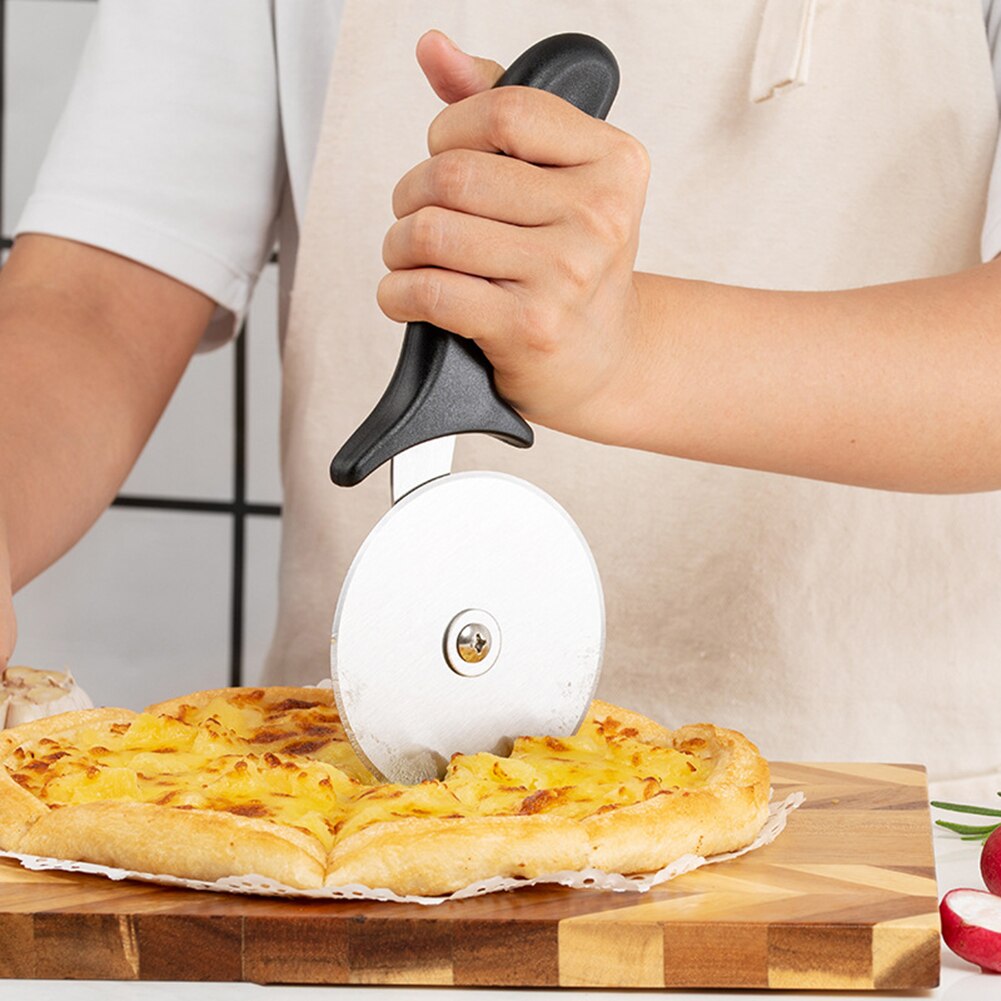 4 Inch Stainless Steel Pizza Cutter Wheel Sharp Pizza Slicer With Frosted Handle Comfortable To Grip For Kitchens Benchmark