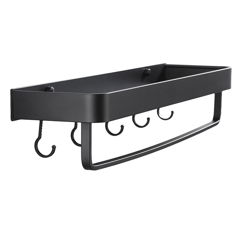 Black Space Aluminum Hanging bathroom Shelf Kitchen Storage Rack Kitchen Corner Storage Rack Organizer