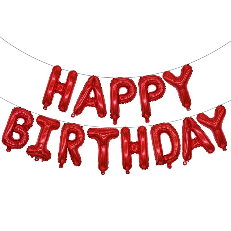 13 pièces joyeux anniversaire fête ballons feuille lettre ballon fête d'anniversaire décorations enfants adultes ballons d'anniversaire fournitures de fête: Émeraude