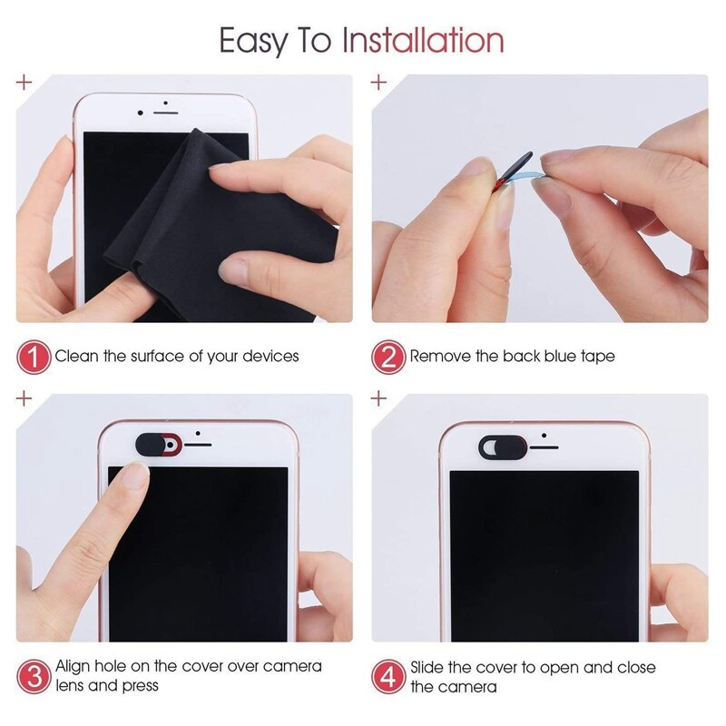 Webcam Cover, Ultra Thin Web Camera Cover Slide for Smartphone, Protect Your Privacy and Security (3 Pack )