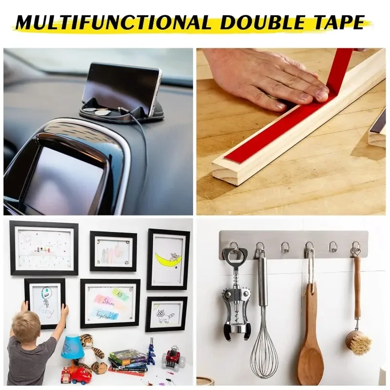 Double Sided Tape Super Strong Waterproof Acrylic Foam Thicken Adhesive Tapes Heavy Duty Mounting Traceless Stickers Home Car