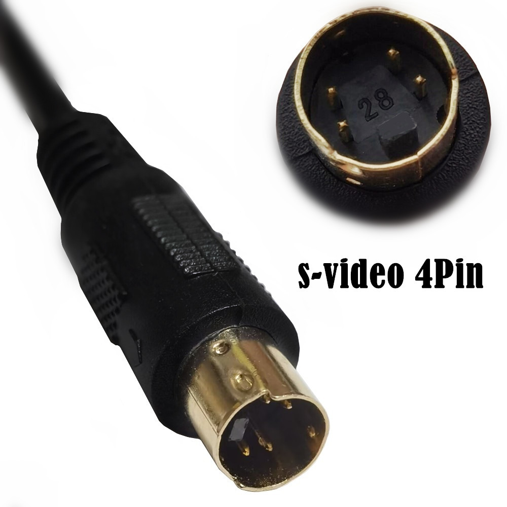 S-videokabel mini-din 4- stiftskabel hane till hane/hona guldpläterad kontakt kompatibel för dvd-, dss- och vcr-mottagare, dvr- och pvr-spelare