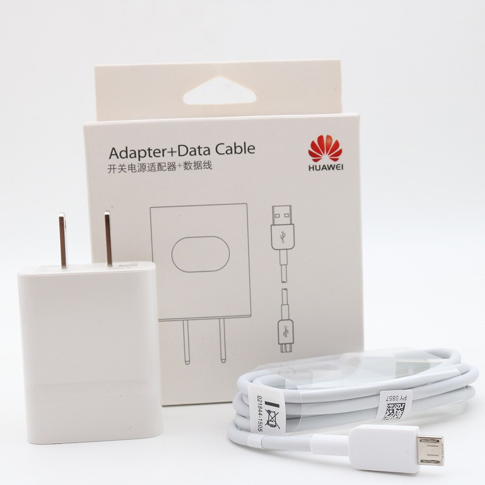 Huawei-cargador y cable micro Mate 10 Lite, 5V2A, para p8, p9, p10 lite, mate 10 lite, Honor 8x, 7x, y5, y6, y7, y9: US Charger Cable set