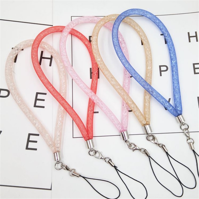 Mobiele telefoonriemen kristallen ketting kralen hanger sleutelhanger hangkoord lasso lanyard nekband badgehouder voor alle telefoons