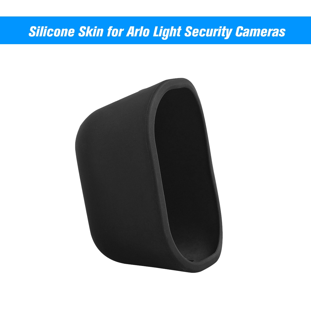 Kkmoon Zwart/Wit 1 Pack Silicone Skin Voor Arlo Licht Beveiligingscamera 'S Weerbestendig Uv-Bestendig Case