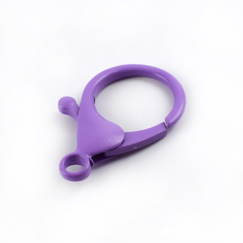 20/40 stuks 35mm kreeftengespen kleurrijke sleutelhanger veerhaak hondenhalsband gespen sleutelhanger handtas hanger decoratie  bf281: 35mm-20 stuks / Paars