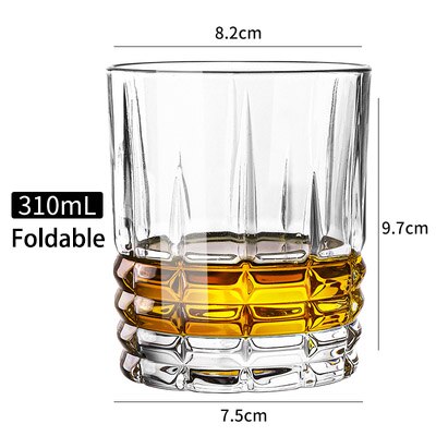 Whiskyglazen, Scotch Bril, ouderwetse Whisky Bril/Perfecte Voor Scotch Liefhebbers/Stijl Glaswerk Voor Bourbon/Rum: Foldable
