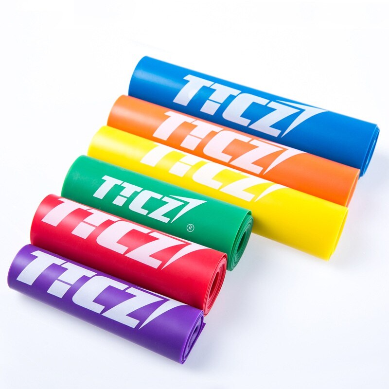 150cm kleuren fitness rubberen band fitness weerstandsbanden krachttraining workout elastische yoga bandas fitnessapparatuur