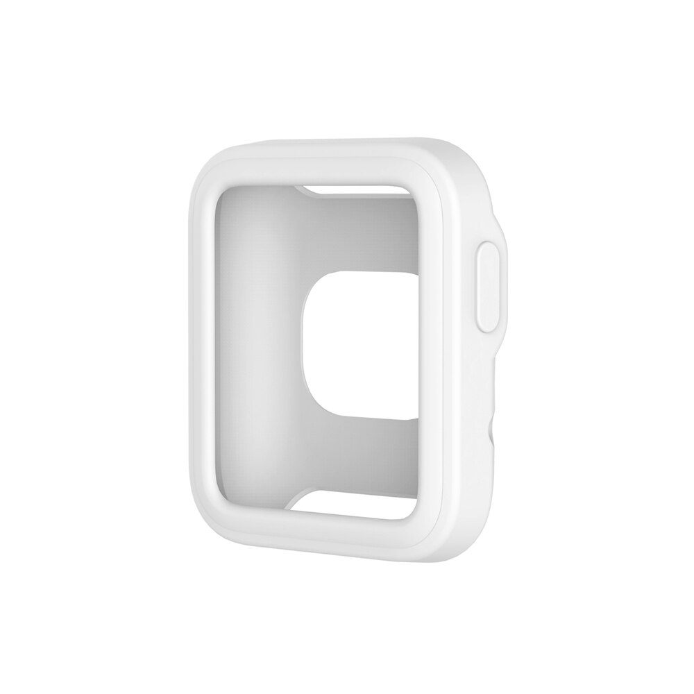 Funda protectora de silicona colorida para Xiaomi Mi Lite Watch / Redmi Smart Watch, carcasa protectora suave antiarañazos de borde completo: white