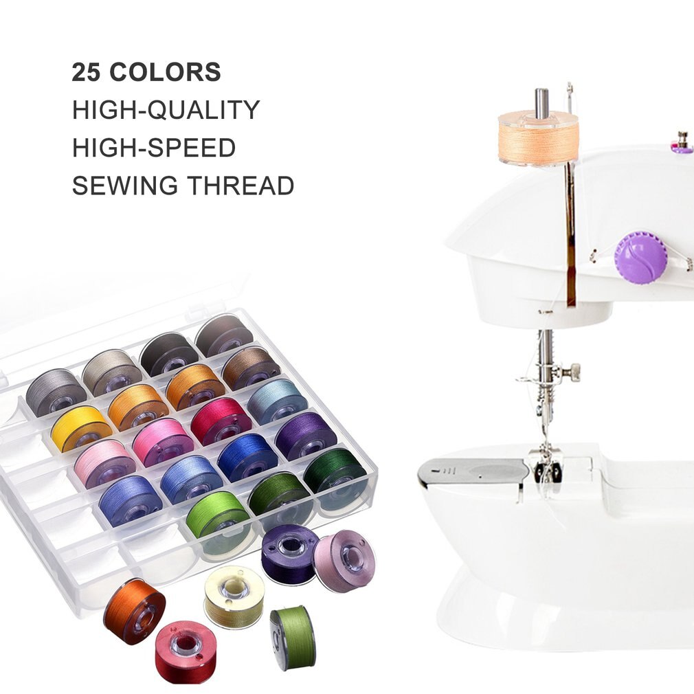 25 grid transparent bobbin case tape line 25-color fixed-color high-speed sewing thread Bobbin set Sewing Machine