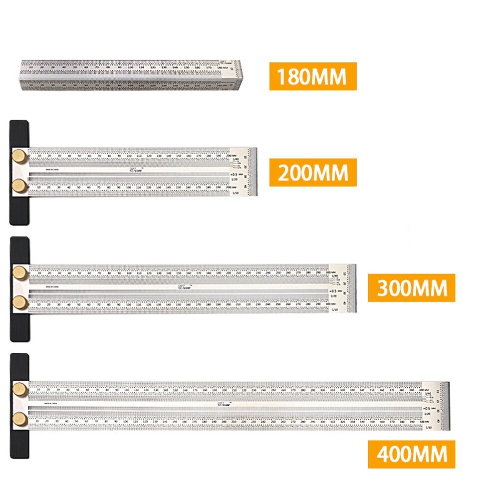 High-Precision Caliper Woodworking Tools Hole Ruler Stainless Scribing Mark Line Gauge Carpenter Super Sizer Measuring Tool