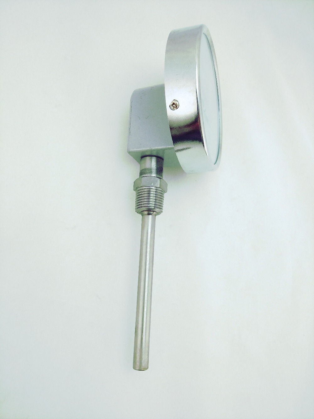 Bimetallisk termometer temperaturmåler 0-50 ~ 500 grader l= 100, 1/2 " bsp wss 413