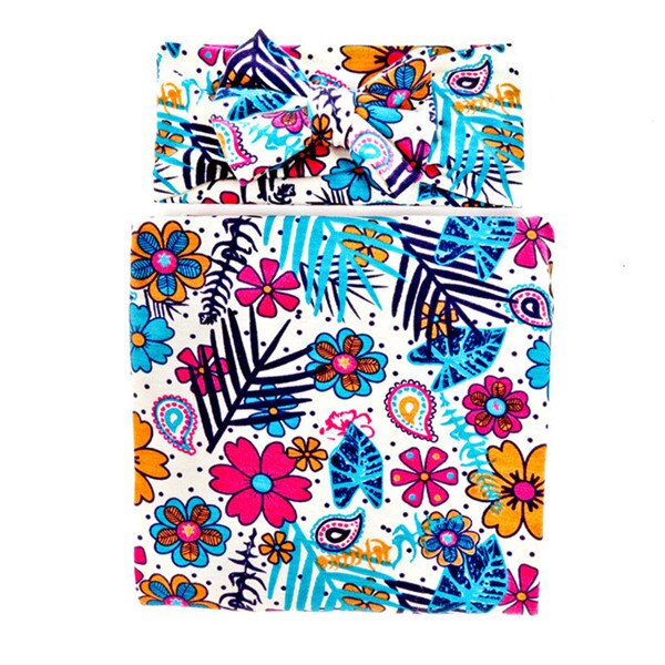 Pasgeboren Baby Jongens Meisjes Bloemen Katoenen Deken Hoofdband/Hoed Inbakeren Slapen Sleepsack Wandelwagen Wrap Jongen Meisje Deken: 4 Blanket-headband