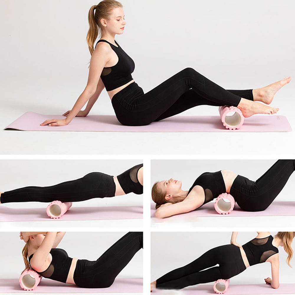 Yoga søjle fitness kvinder skumrulle yoga pilates gym øvelser muskler lindre stress yoga udstyr massage rulle mursten валик