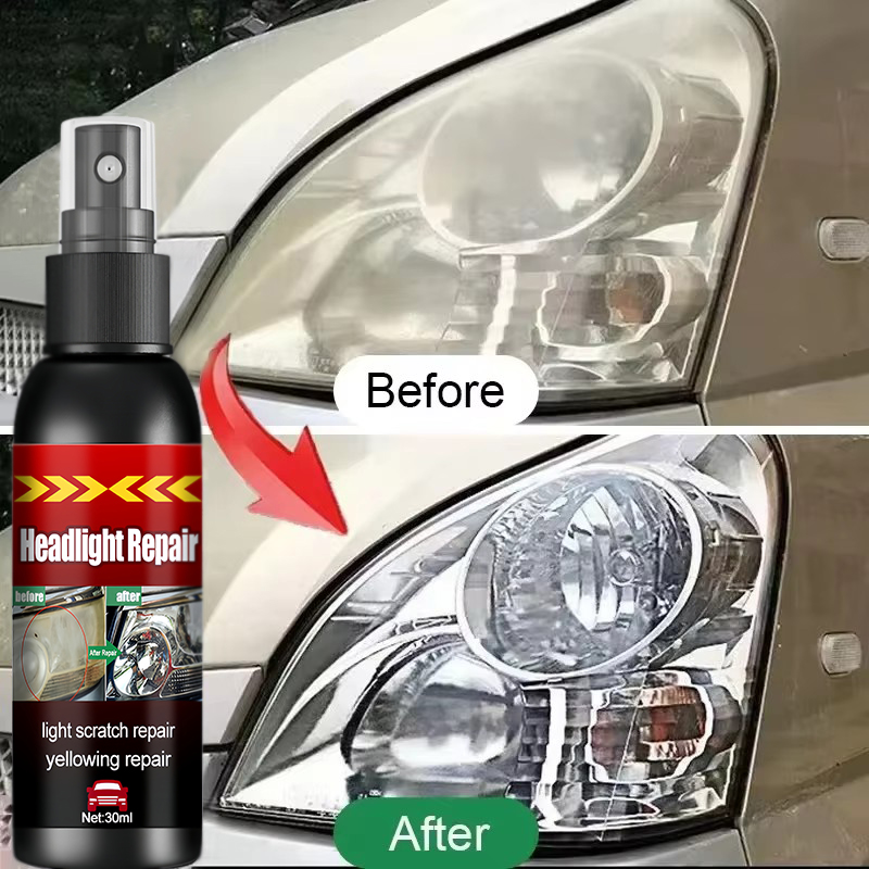 Headlight Repair Spray for Car Refurbishment Anti-Oxidation Coating Car Lamp Polishing Agent Scratch Restoration Dirt Clean