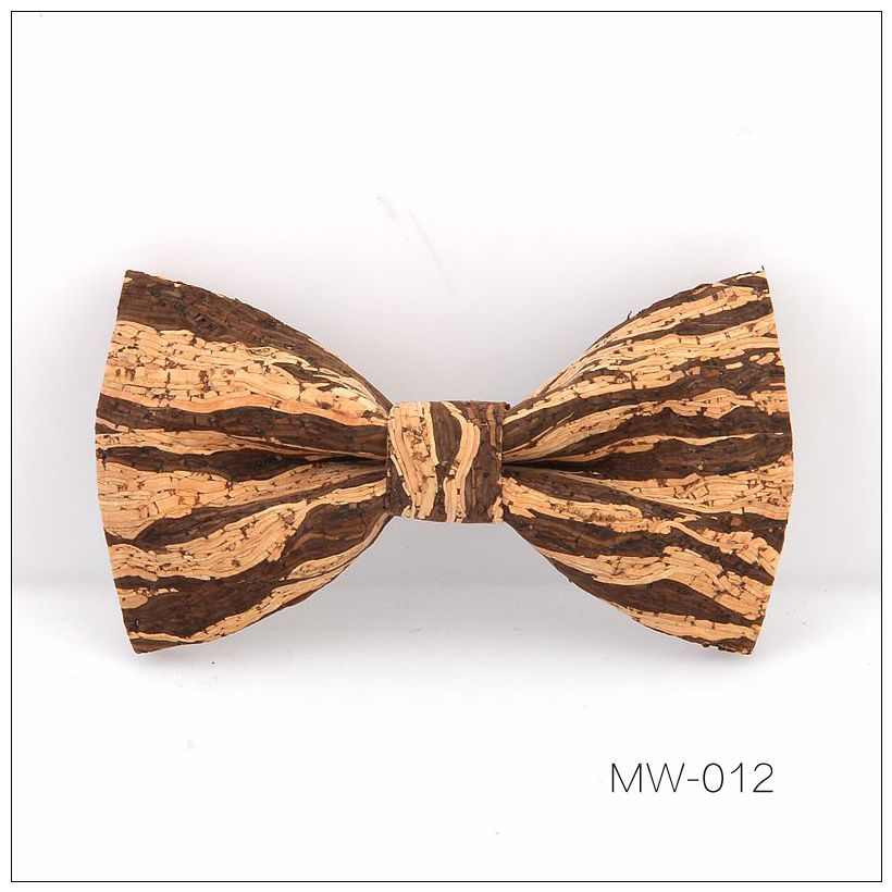 Corbatas de lazo de madera maciza para hombre, accesorios de para y boda, hechos a mano, novedad: MW012