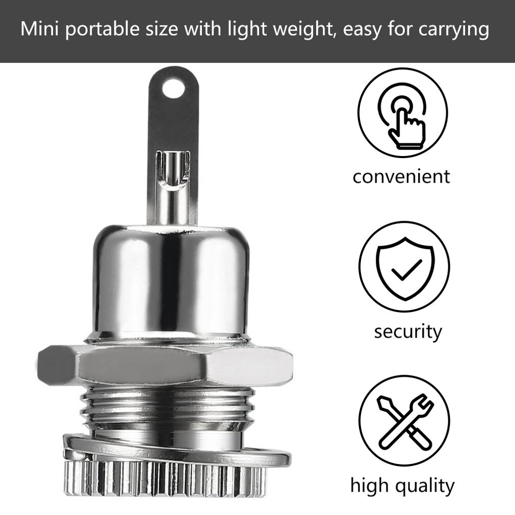 Nuttig Dc Power Jack Socket Female Panel Mount Connector Voor 2.1/5.5Mm Dc Power Plug Zilver